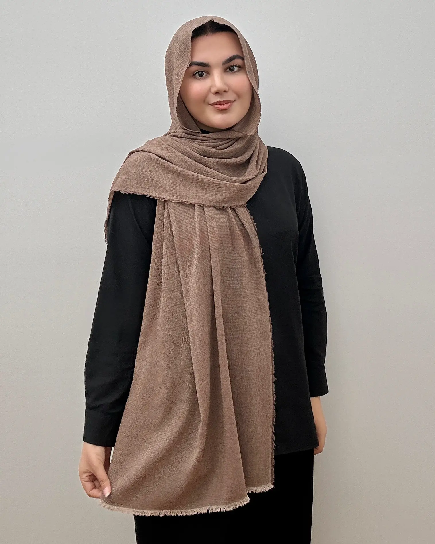 شال زنانه کنفی دور ریش